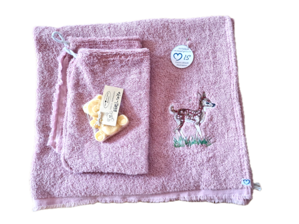 Badetuch mit Kapuze, 2 Waschlappen + 1 Bärliseife - Image 4